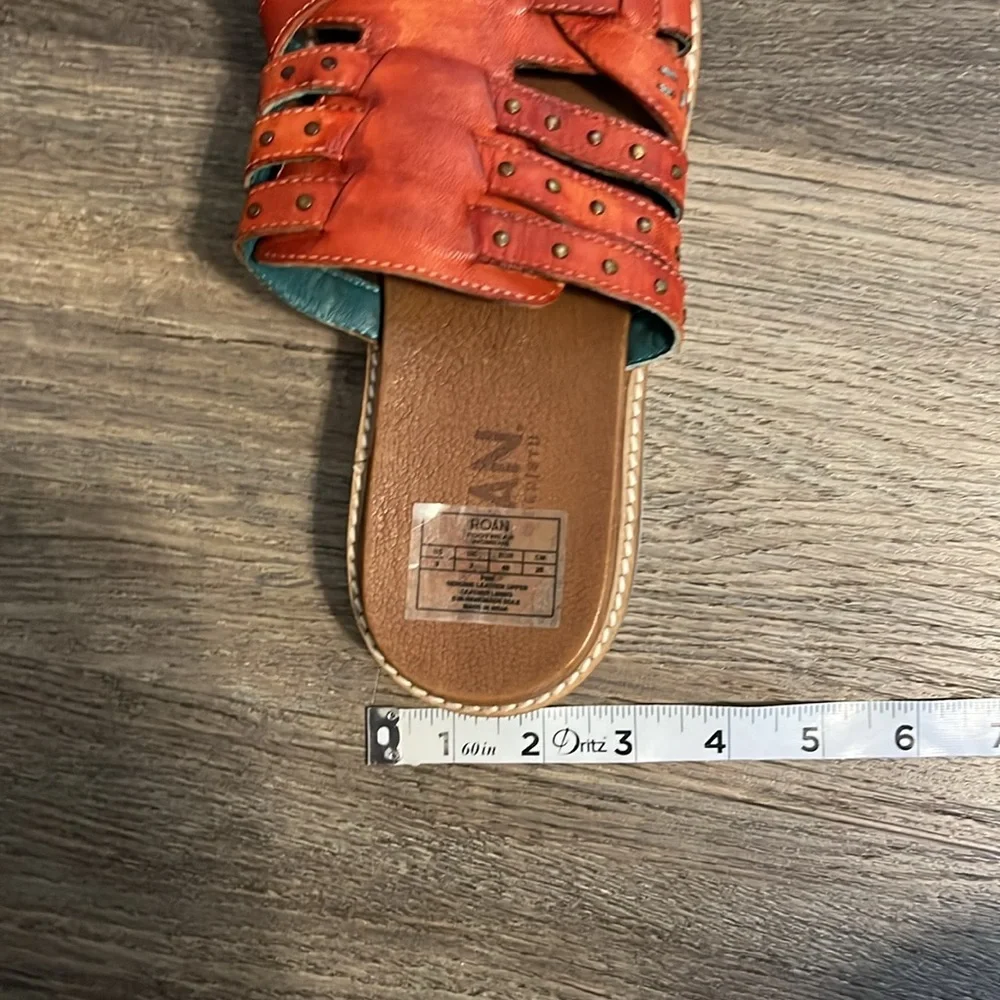 ROAN Women's Burnt Red Slide Slip on Sandals Size 9 - Picture 12 of 12